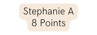 Stephanie A 8 Points