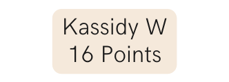 Kassidy W 16 Points